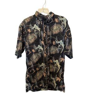 Reel Legends Men’s Hawaiian Print Short Sleeve Shirt Large